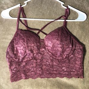 3/$15 5/$25 BLUSH PINK FLORAL LACE CROP TOP